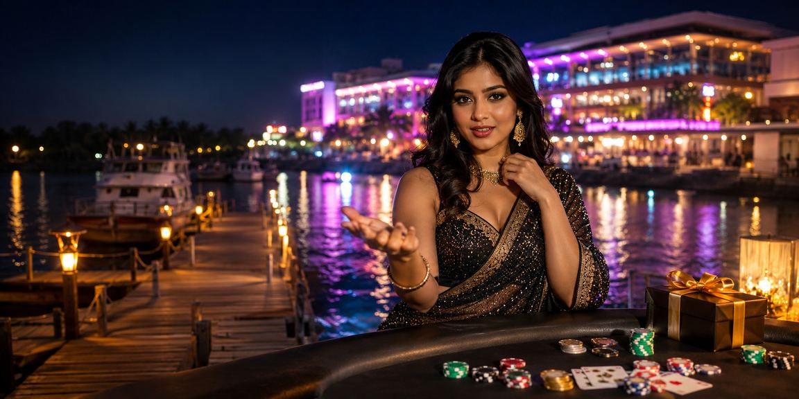 খুলনার পোকার গেম Neon আলোতে খেলোয়াড়দের দৃশ্য